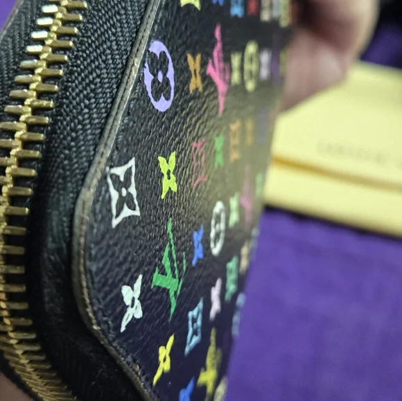 Louis Vuitton Murakami Zippy Black Multicolor Wallet - Picture 6 of 16